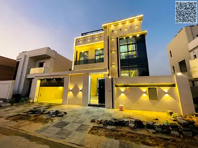 A distinguished villa with a modern and elegant design that combines luxury comfort and functionali