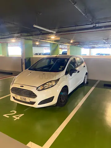 Ford Fiesta White car 2015