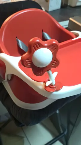 Portable baby booster seat with tray and toy attachment - good condition