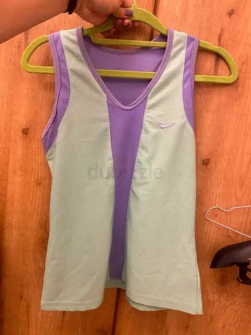 VINTAGE Nike sleeveless tennis tank top — mint green  lavender, size S