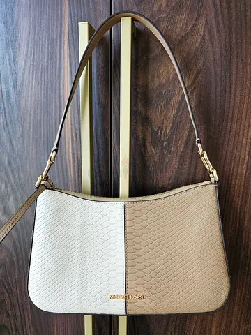 Beige  White Michael Kors Shoulder Bag - Good Condition