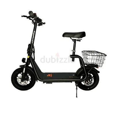 Electric Scooter with Seat and Rear Basket - Good Condition