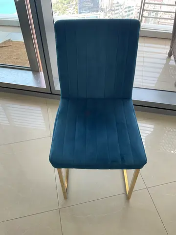 Dark Blue Velour Chair