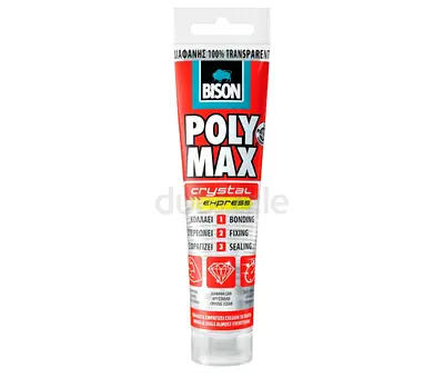 Bison Poly Max Crystal Express Clear Adhesive Sealant 125ml