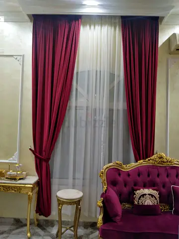 Velvet Curtains with Sheer per meter