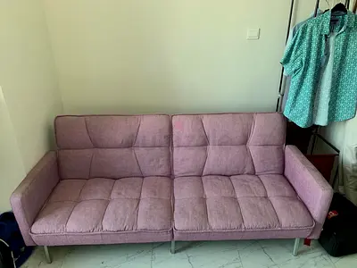Compact 3-Seater Sofa Bed - Purple