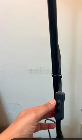 2 Tall Black Torchiere Floor Lamp with Two Upward Lights