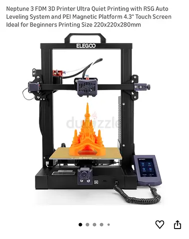Neptune 3 FDM 3D Printer Ultra Quiet Printing with RSG Auto Leveling System and PEI Magnetic Platfor