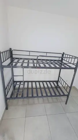 Metal Bunk Bed Frame - Single over Single, Dark Grey