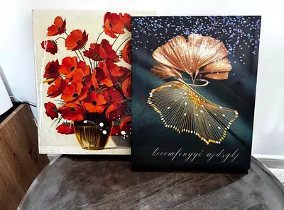 Set of 2 Decorative Canvas Wall Art — Floral Prints