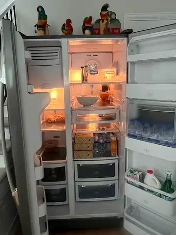 Used double-door refrigerator in working condition