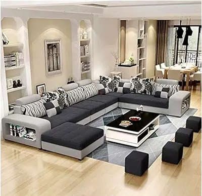 Live Room Sofa,Apartment Living Room Corner Sofa set Combination (GREY)