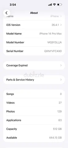 iPhone 14 Pro Max 512GB - Good Condition, iOS 26.4.1, Coverage Expired