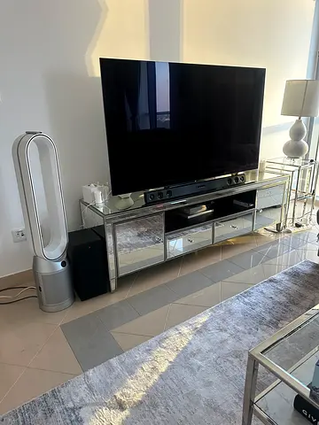 Luxury Mirrored TV Stand / Media Console Excellent Condition