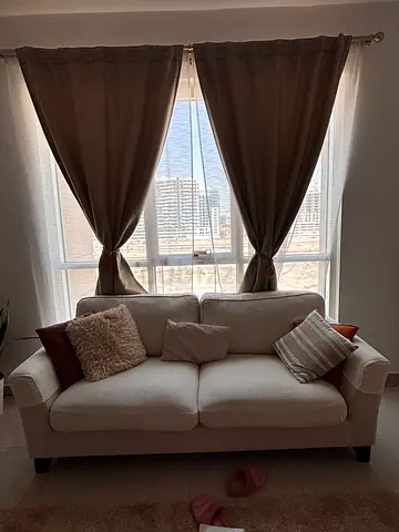 Light beige 3-seater sofa in good condition