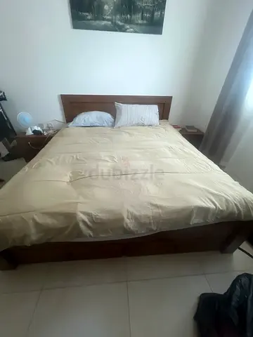 Bed with mattress