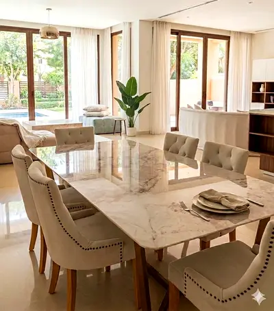 Elegant Marble Dining Table for 6 — Style  Statement for Your Home