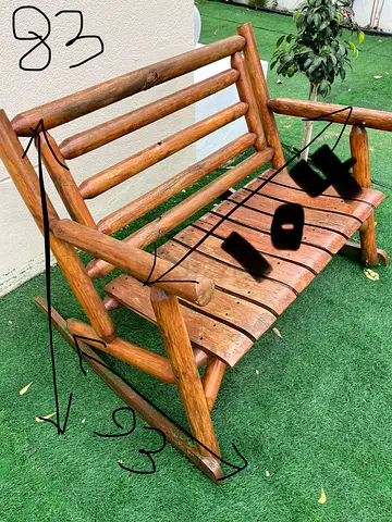 Solidwood outdoor bench-2 seater