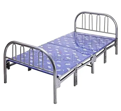 Foldable steel bed in box condition