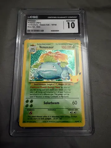 3 SLABS, CGC 10 Celebrations Venusaur, CGC 9.5 SAR N’s Zoroark, CGC 9 25th anniversary Gold PokeBall