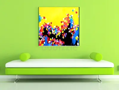 Big hand painted abstract acrylic painting...Negotiable