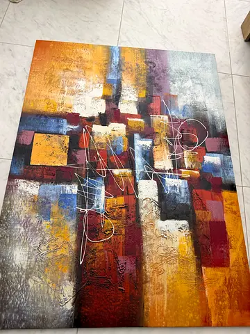 Large Abstract Textured Wall Art Painting - Warm Tones