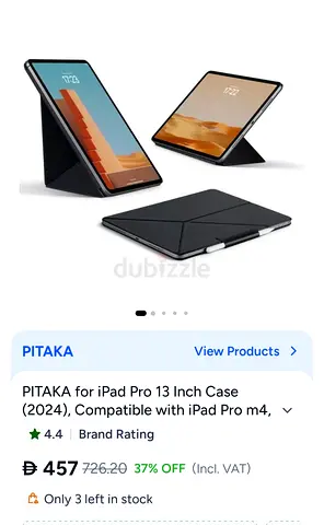 PITAKA for iPad Pro 13 Inch Case (2024), Compatible with iPad Pro m4, Portrait/Landscape Magnetic Ca