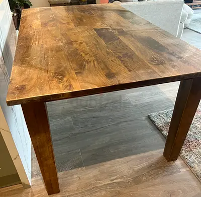 Crate  Barrel Basque Honey 6 seater dining table (Table only)