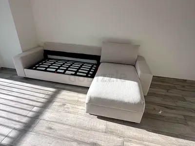 Ikea vimle shape sofa bed Light grey L-shaped fabric sofa with chaise (needs cushions)