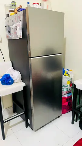 Brand New Stainless Steel Double-Door Refrigerator - Excellent Condition