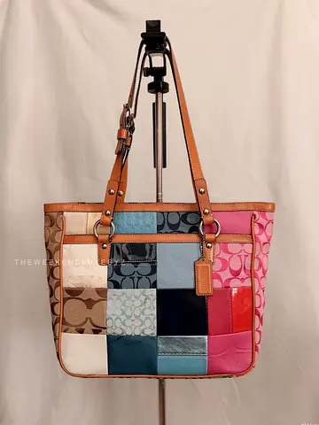 Vintage Coach Patchwork Tote Bag