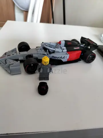 LEGO-style Formula 1 Race Car with Minifigure (Audi/Revolut livery) - Used