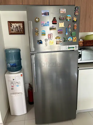 Stainless Steel Double-Door Refrigerator (Excellent Condition) 330 Lt