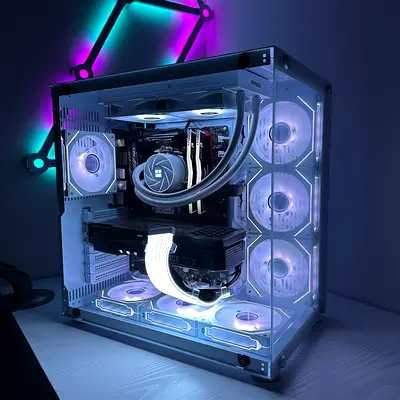 Aesthetic RTX 3080 Ryzen 7 5700X Gaming PC Rendering PC Desktop PC Computer