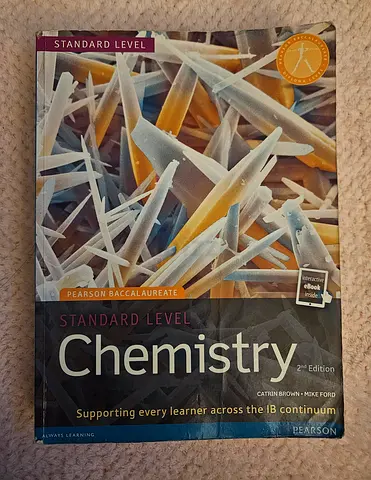 IB book: Chemistry, Standard Level, Pearson Baccalaureate.