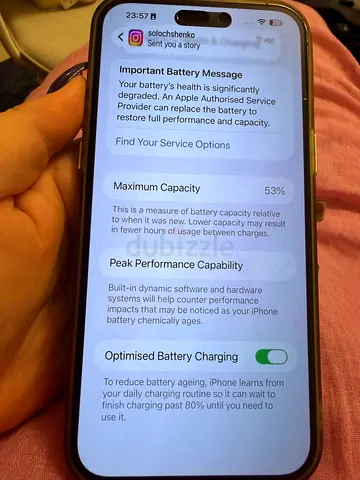 14 pro max 256gb iPhone (FaceTime) with 53% Battery Health, box, charger available