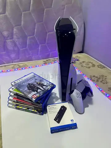 PS5 Slim Disc + Sealed 2TB SSD + 6 Games – GTA 6 Ready Bundle, Everything Practically New