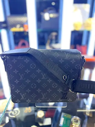 Authentic Louis Vuitton District PM Monogram Eclipse Messenger Bag - Excellent Condition