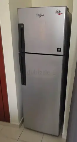 Whirlpool Silver Double-Door Refrigerator - Good Condition