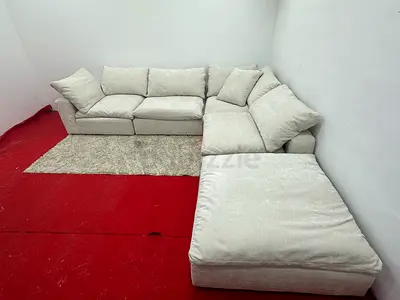 As perfect condition marina home luscious sofa with footstool