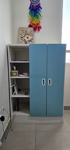Light Blue Wardrobe / Book keeper - Good Condition.