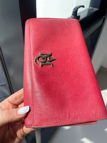 Alexander McQueen Red Calfskin Wallet