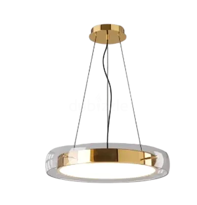 Modern Gold Ring LED Pendant Light - Circular Hanging Lamp