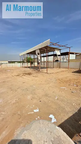 For rent: industrial land with an area of 10,000 square feet, equipped with electricity and water. It has an office, two bathrooms, a kitchen, and a f