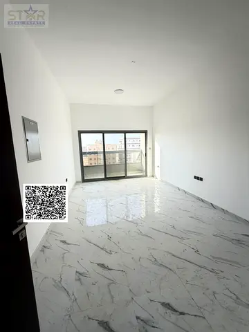 Ajman, Al Jurf 3 - Apartment for Annual Rent ((First Occupant))) One bedroom, living room, two bathrooms, and a balcony Super Deluxe Finishes (Very