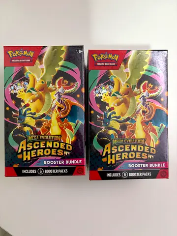 Lot of 2 Pokémon TCG: Mega Evolution Ascended Heroes Booster Bundles (Sealed)