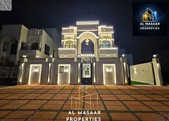 Luxury neoclassical villa for sale in Al Bahia, Ajman | 3 floors | Freehold | Cash or bank financing