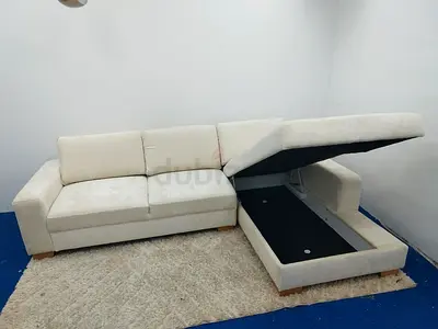 Ikea lshape sofa with chaise lounge storage
