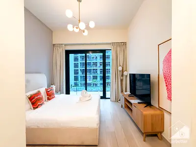 Modern Furnished Studio | Monthly Rent | Azizi Riviera 47 | Prime Meydan Location