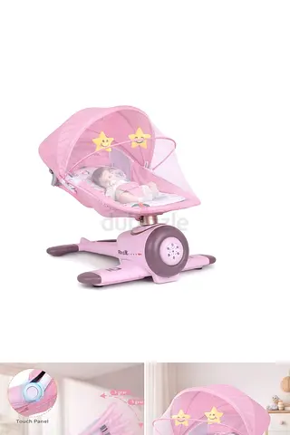 Pink Baby Rocker/Bouncer with Canopy and Mosquito Net